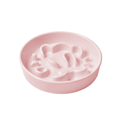 Pet Cartoon Anti Choking Ceramic Bowl