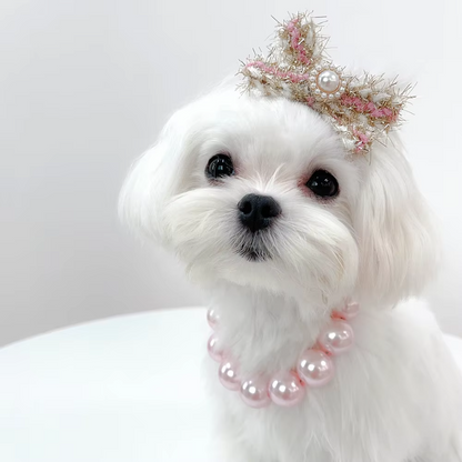 Large Pearl Dog Collar Necklace