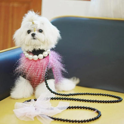 Large Pearl Dog Collar Necklace