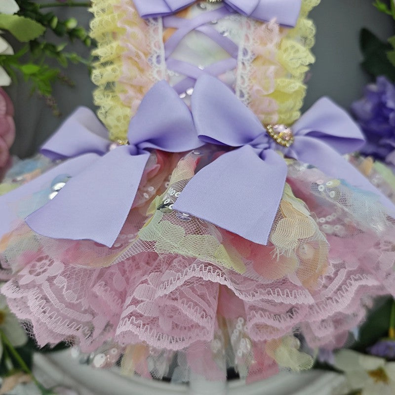 Handmade Luxury Dog Dress Princess Lace Tutu