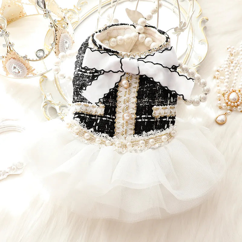 Chanel-Inspired Tweed Tutu Dog Dress