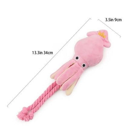 Supet Pet Octopus Plush Rope Toy – Bite-Resistant Interactive Dog Toy for Indoor & Outdoor Play