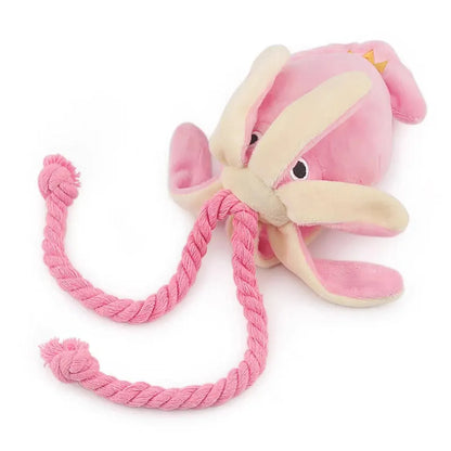 Supet Pet Octopus Plush Rope Toy – Bite-Resistant Interactive Dog Toy for Indoor & Outdoor Play