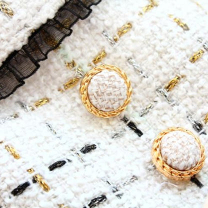 Designer Chanel-Inspired Tweed Dog Dress Coat